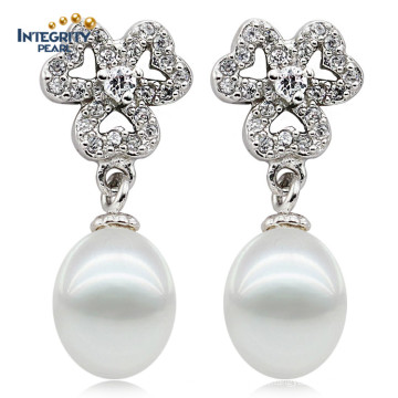 Fashion White Drop Pearl Earring 8.5-9 mm New Pearl Earrings